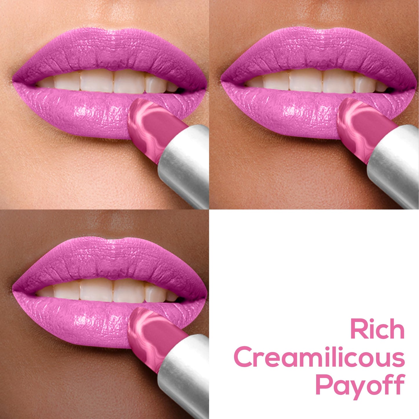 RENEE Marble Lipstick - Perla 4 Gm, Rich Payoff with high Color Pigment, Moisturizing, Nourishing, Smooth Creamy Matte Finish, Enriched with Shea Butter & Vitamin E