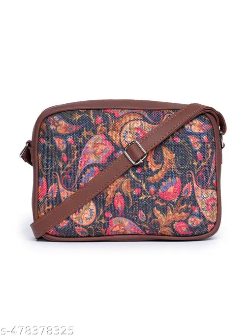 Zouk Paisley Print Sling Bag