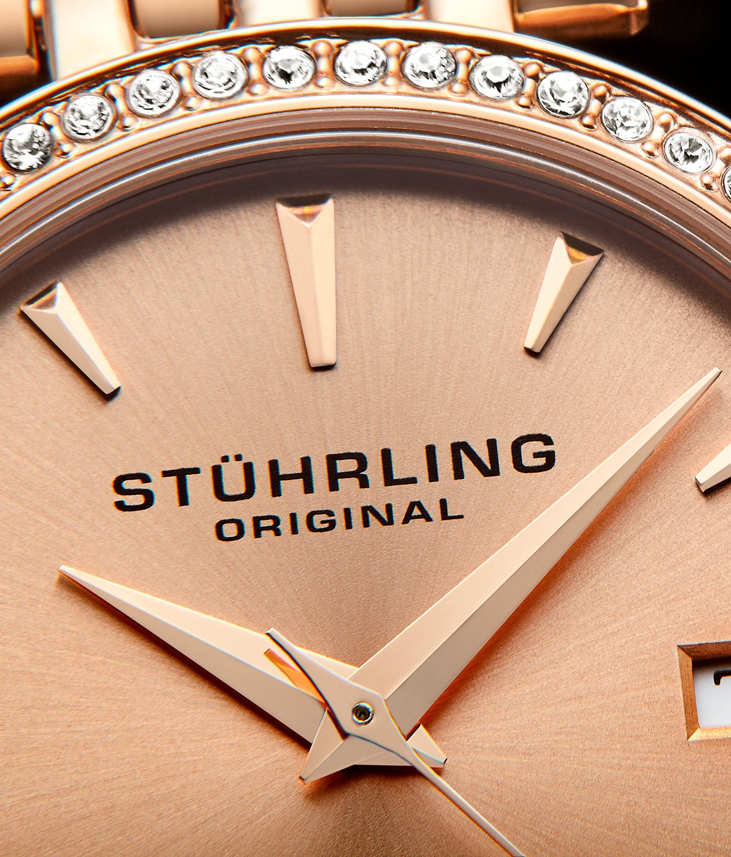 Stuhrling Original Vogue Analog Rose Gold Dial Women's Watch-3929