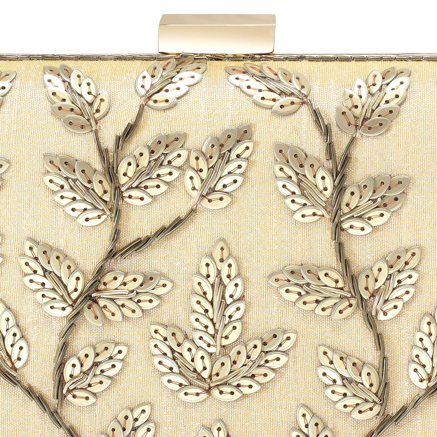 Peora Clutch Purses for Women Wedding Handmade Evening Handbags Party Bridal Clutch (C04G) Gold