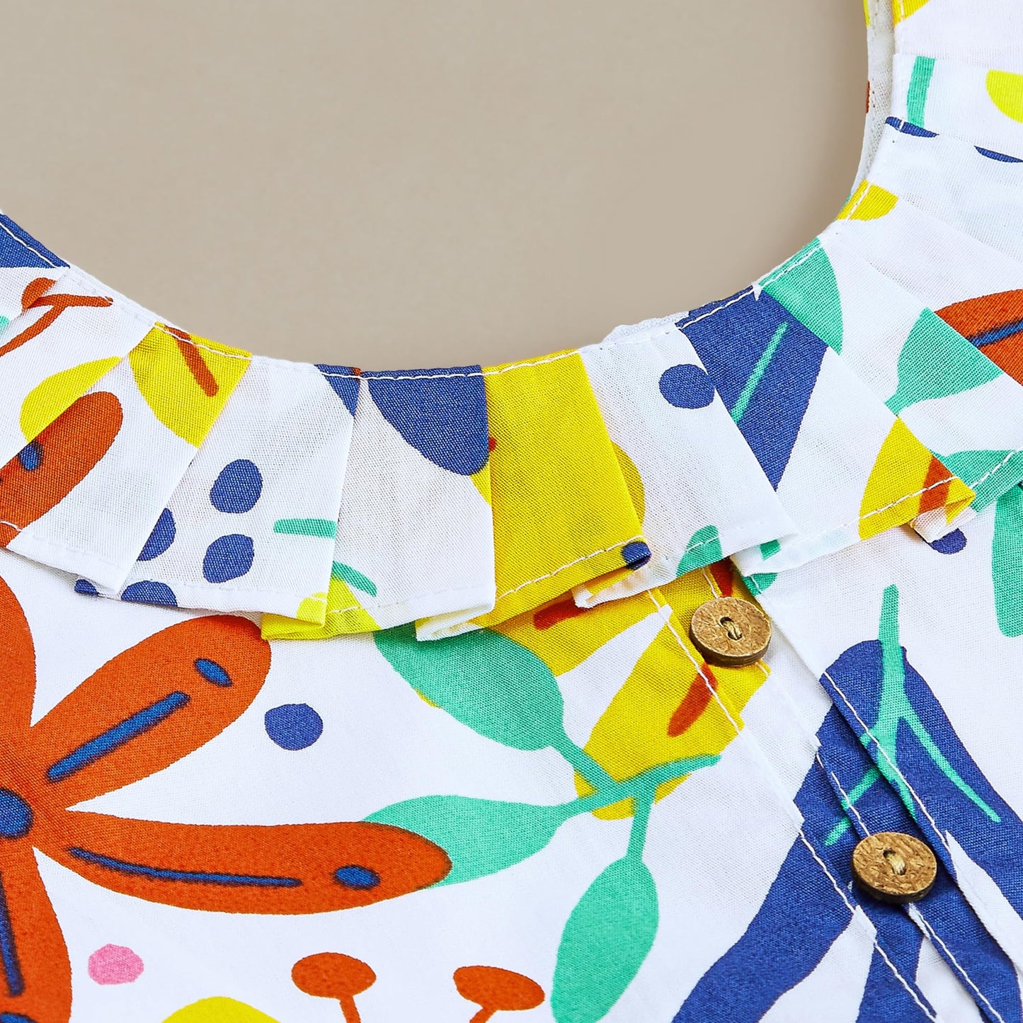 Hopscotch Girls Multi Sleeveless Ruffled Floral Casual Dress