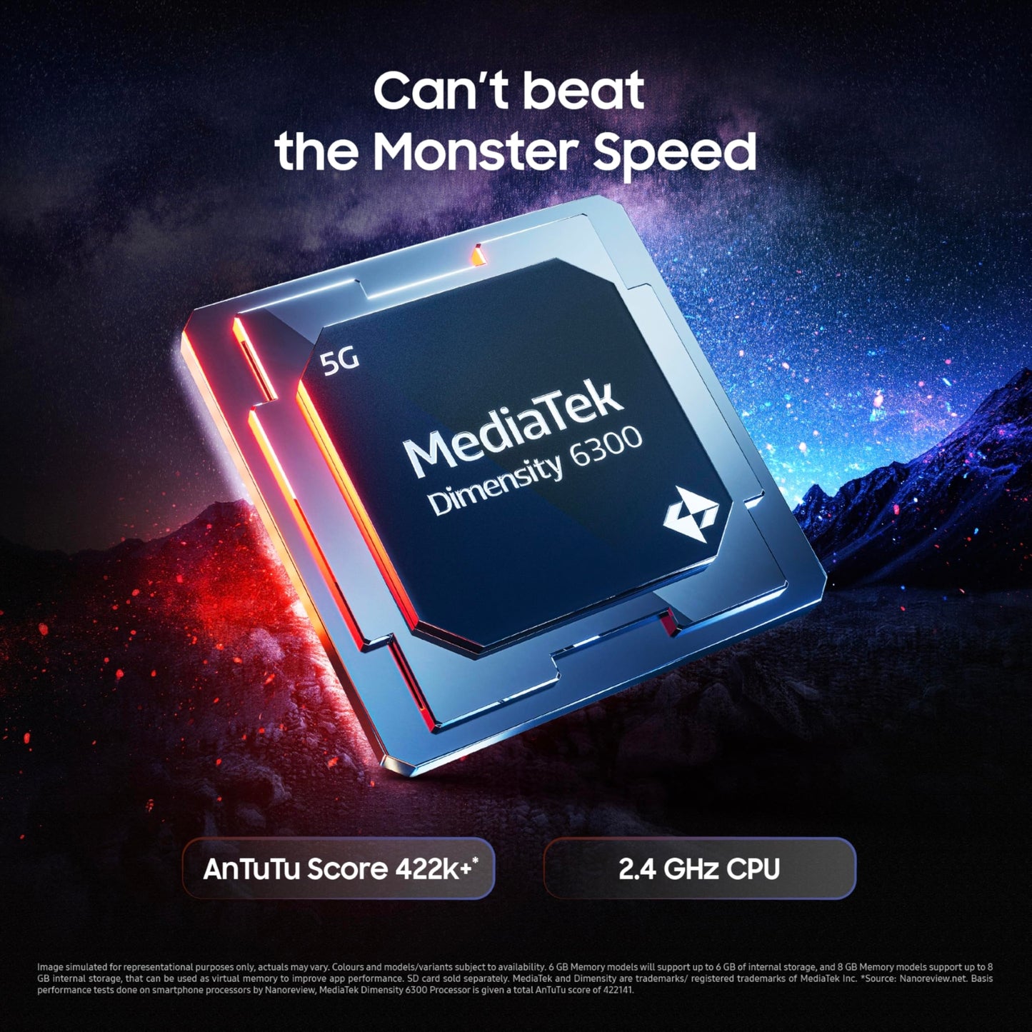 Samsung Galaxy M16 5G (Thunder Black, 6GB RAM, 128 GB Storage) | MediaTek Dimensity 6300 | AnTuTu Score 422K+ | Super Amoled Display | 25W Fast Charging | 6 Gen. of OS Upgrades | Without Charger