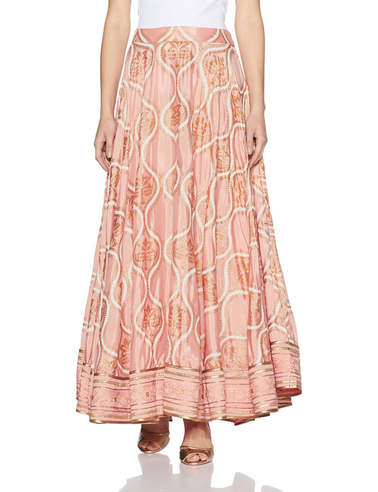 W for Woman Women's Full Skirt (17AU55300-50303_Pink_WS)