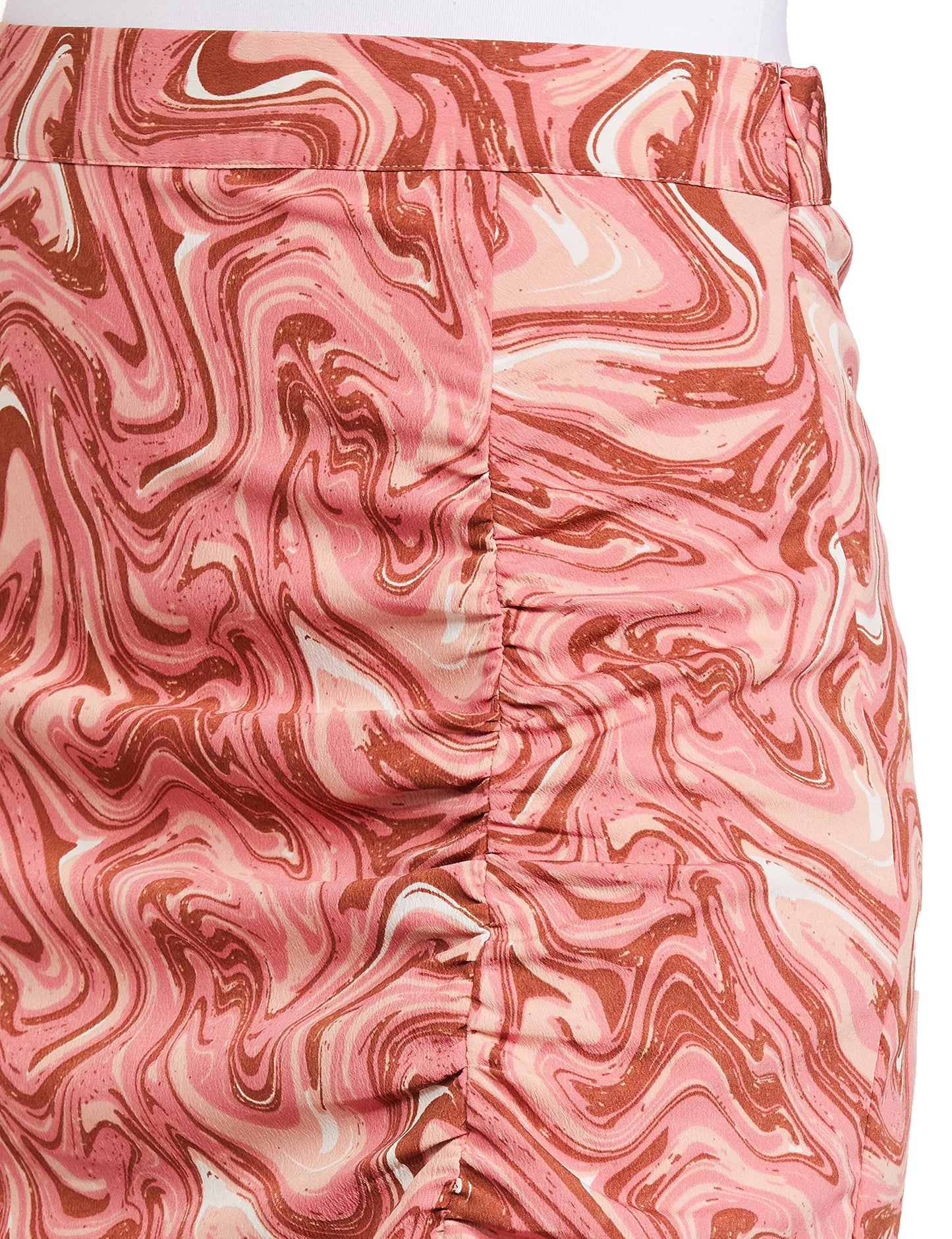 Marie Claire Polyester Women Georgette Western Midi Skirt Peach, Large