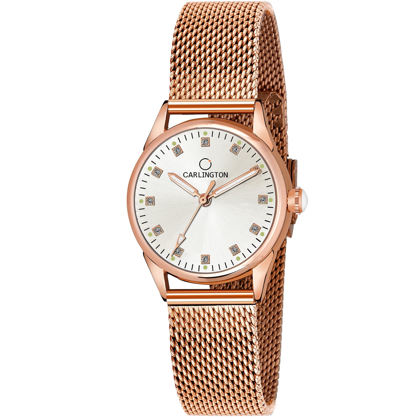 Carlington Metal Women Analog Dial Watch (Multicolour), Gold Band