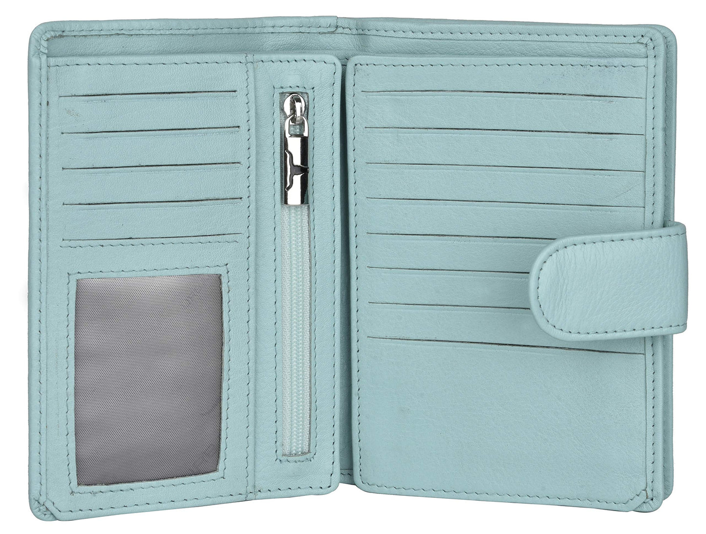 URBAN FOREST Arya Pastel Blue Leather Wallet for Women
