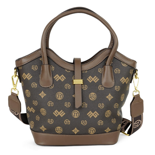 Storite Women Handbag – Elegant Coffee Brown Leather Shoulder Bag for Women’s Everyday Use (29x9x19 cm)