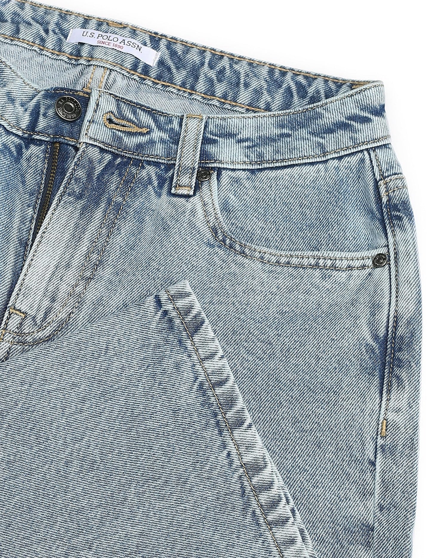 U.S. POLO ASSN. Women's Bootcut Mid Rise Jeans (UWAW23JN011_Blue_30)
