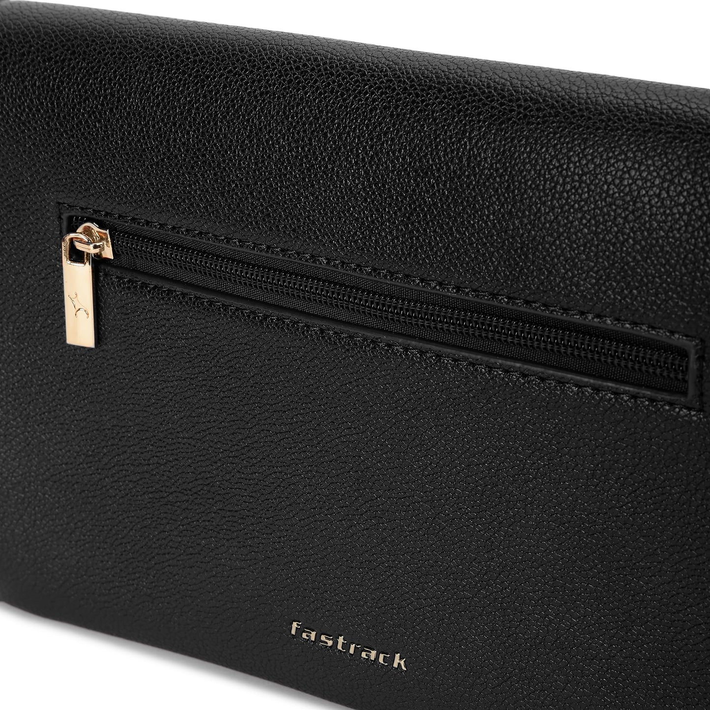 Fastrack Chain Reaction Sling Bag for Women | Medium Size with Flap Closure, Twist Lock and Gold Metal Chain | Stylish Sling Bag for Parties and Casual Outings