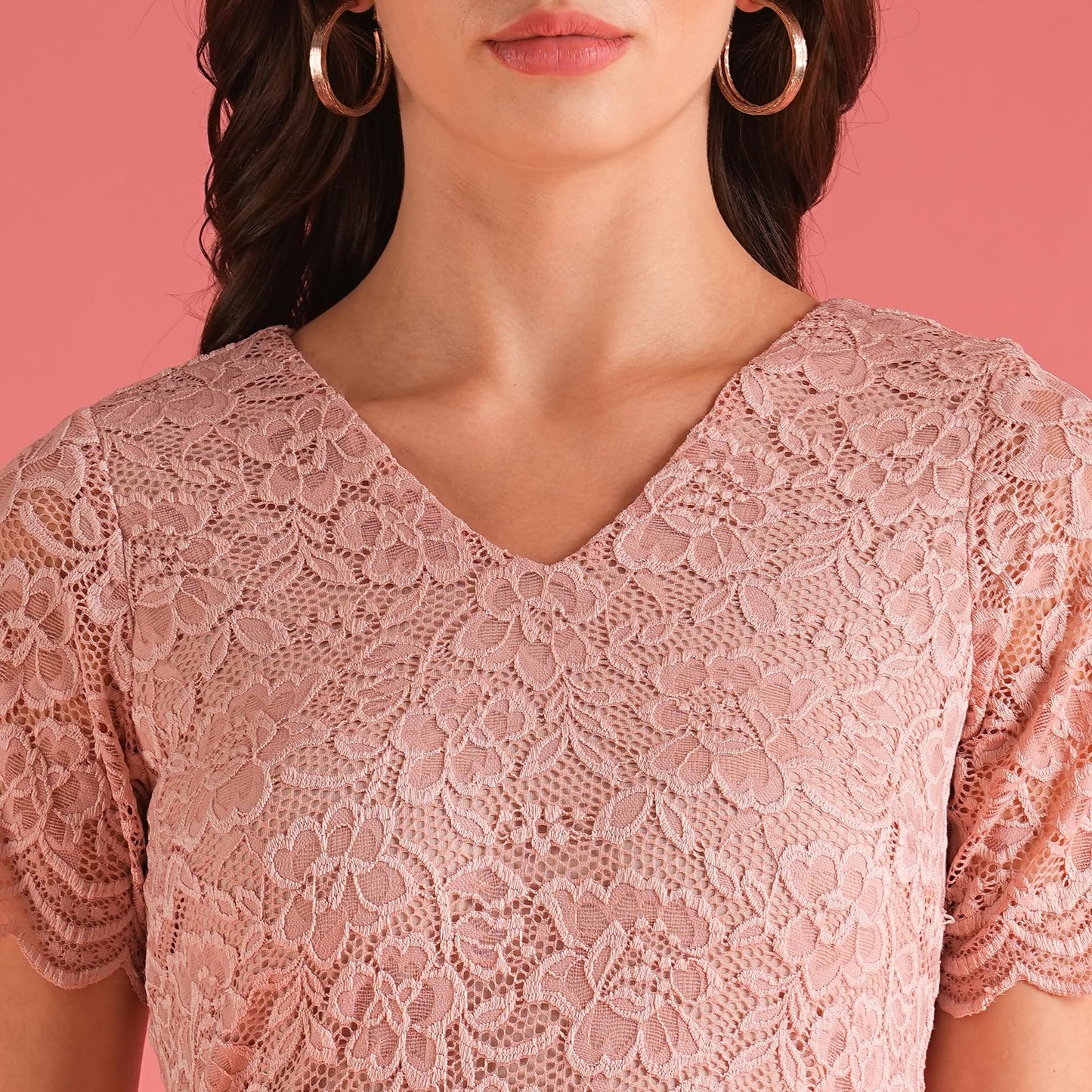 Globus Women Mini Bodycon Dresses (GS571568_Dusty Pink_XXL)