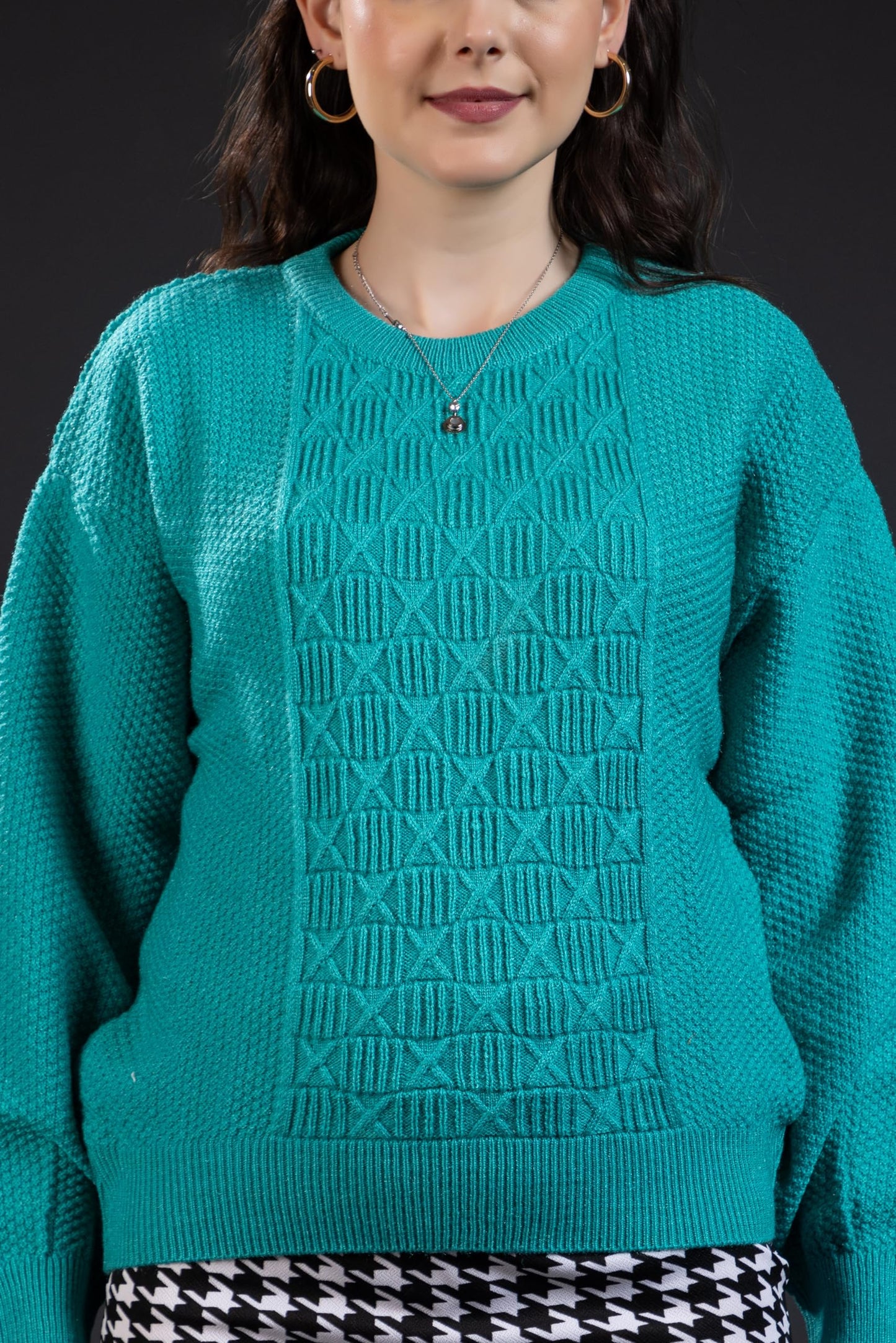 Style Dusk Women Pure Wool Pullover Sweater Regular Fit for Winter Wear | Full Sleeve | Stylish Cable Design Sweater Crafted with Modern Clothing for Winter Season (in, Alpha, M, Frozi)