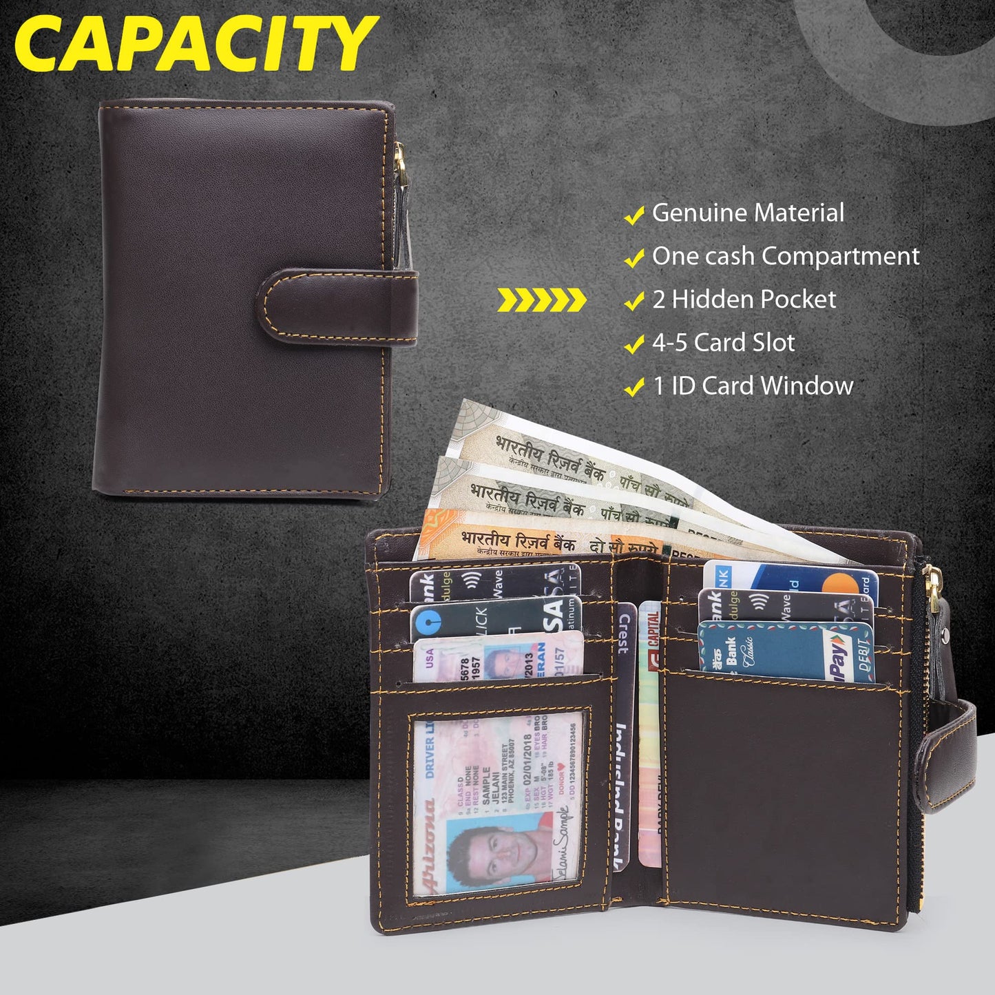 TnW Designer Zipper Wallet for Girls/Women