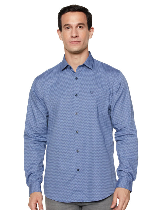 Allen Solly Men's Slim Fit Shirt (ASSFQSPP840411_Blue