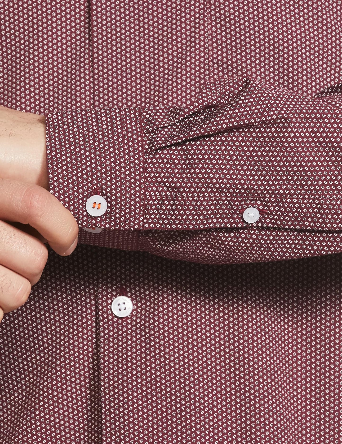 Allen Solly Men's Solid Regular Fit Shirt (ASSFQSPF040600_Maroon 42)