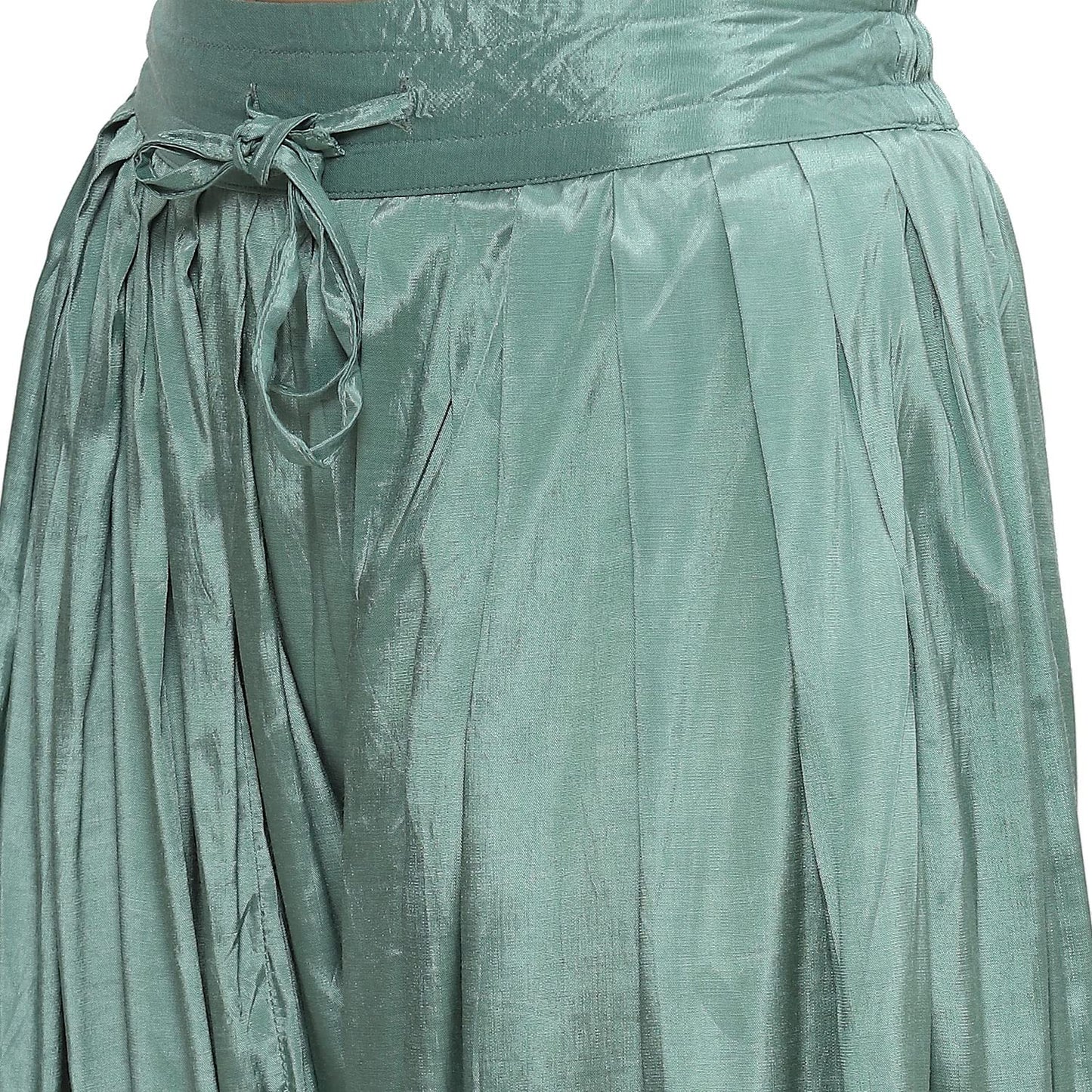 BIBA WOMEN EMBROIDERY RELAXED SALWAR KURTA DUPATTA(SKDKIRAN8469_SAP GREEN_40)