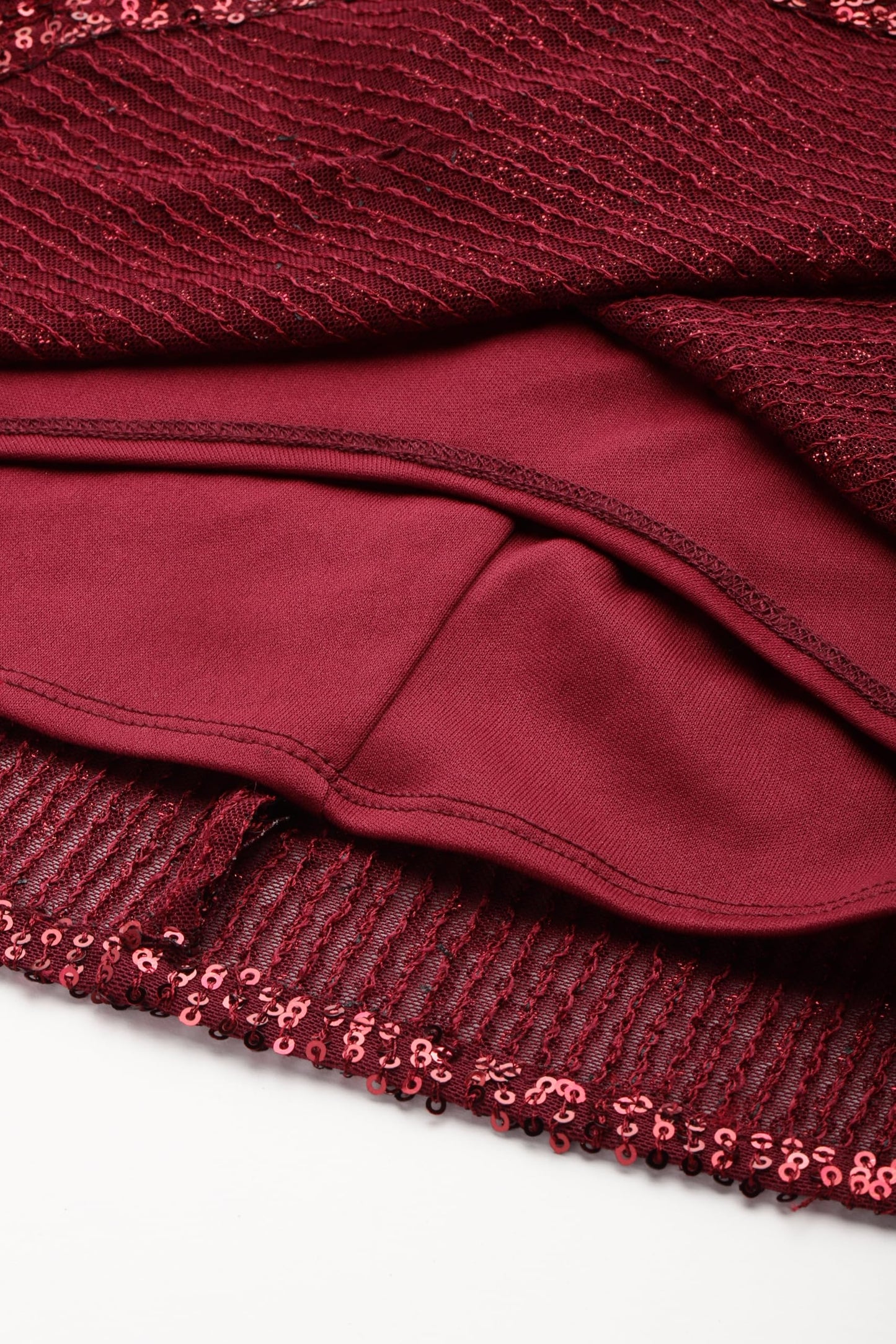 Label RITU KUMAR V Neck Full Sleeves Short Dress Red