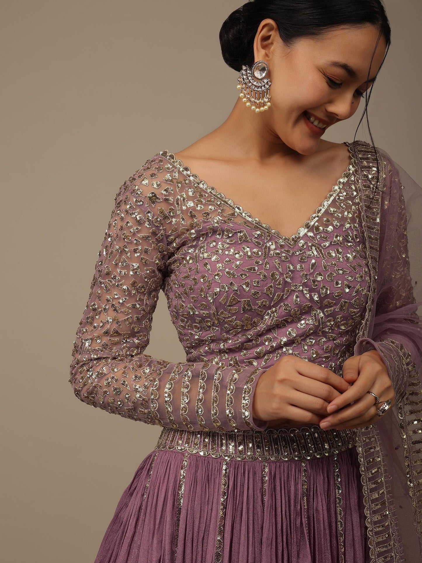 Zeel Clothing Women's Georgette Semi-stitched Sequins Zari Embroidered Lehenga Choli With Dupatta (7090-Pink--Lehenga-Choli-Latest; Free Size) (Pink)