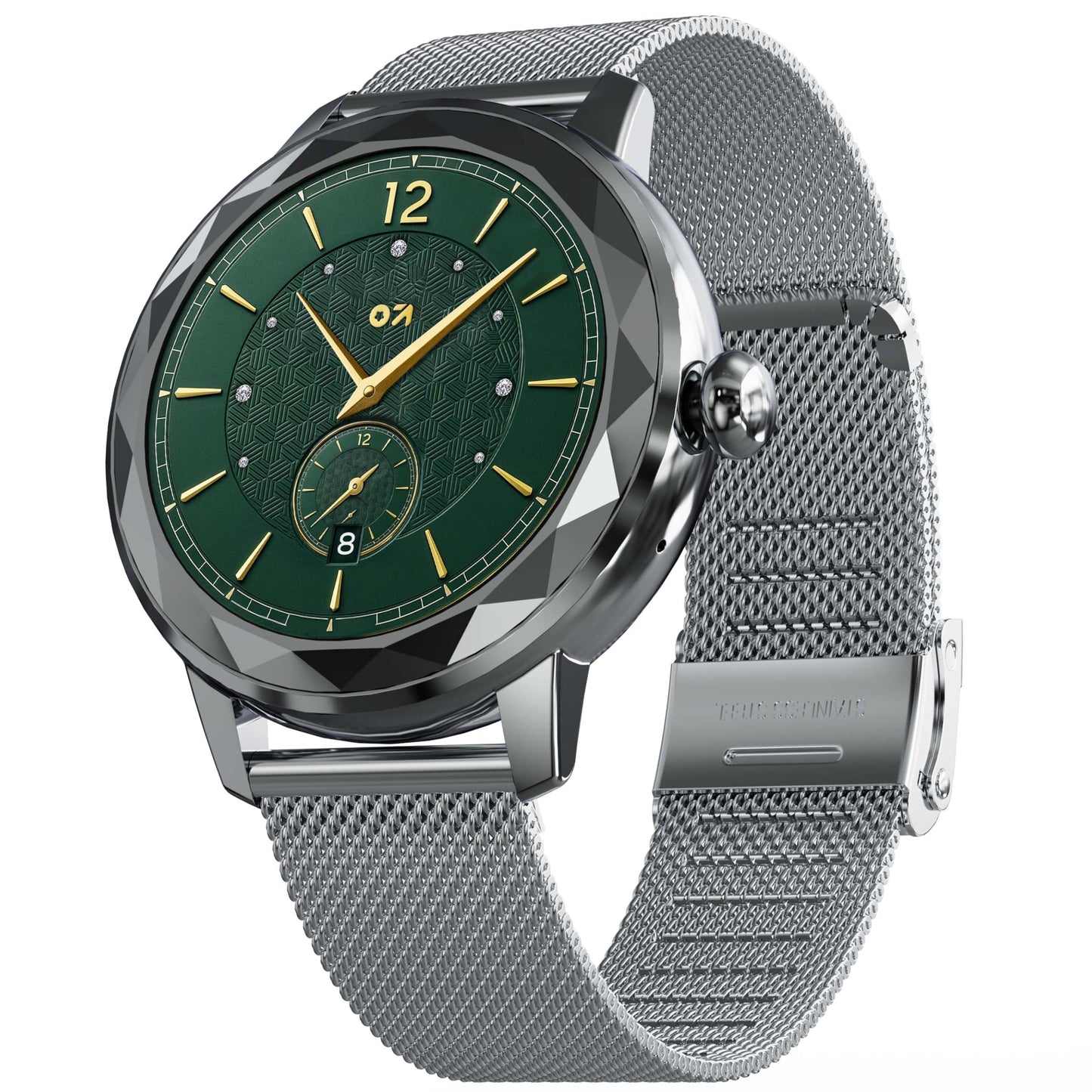 GOBOULT Newly Launched Alora Smart Watch 1.19'' AMOLED Display, BT Calling, Rotating Bezel, 150+Watchfaces, 800 Nits Brightness, AI Voice Assistant, SpO2 Monitoring, 120+ Sports Mode (Silver)