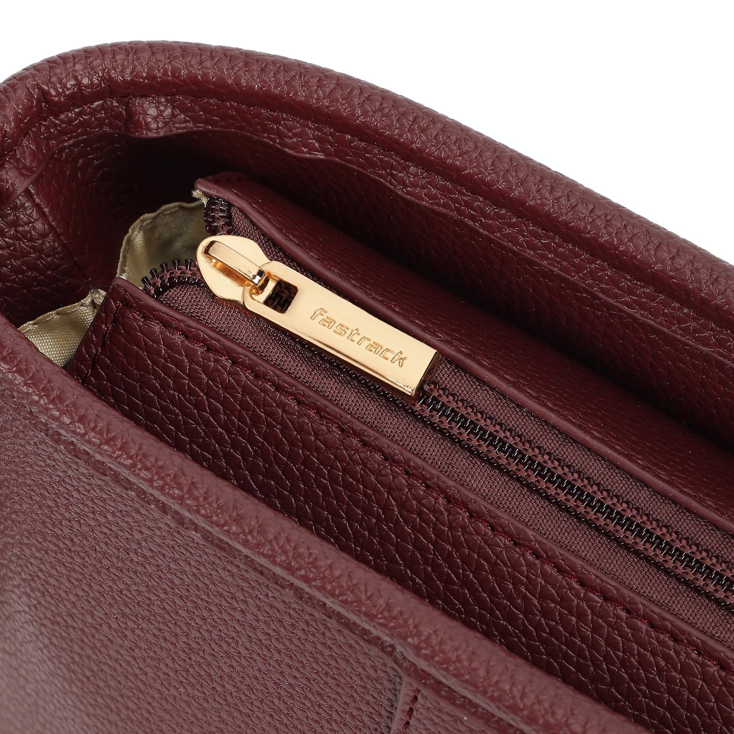 Fastrack Main Character Sling Bag for Women | Compact Crossbody with Magnetic Closure Flap, Adjustable Strap & Internal Zipper Pocket | Trendy Everyday Sling Bag