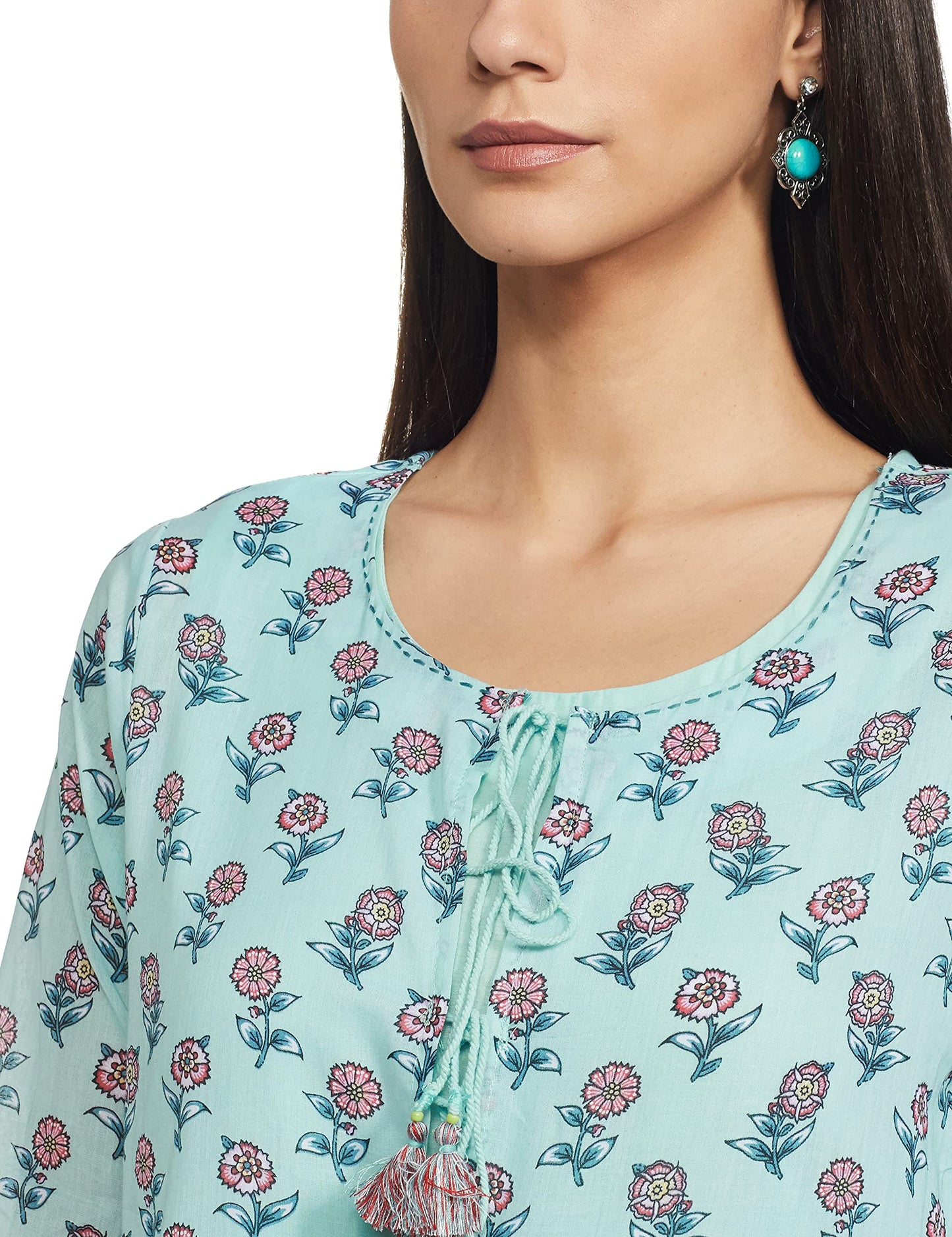 BIBA Women Printed Mix and Match(Casual D1331_Turquoise_42)