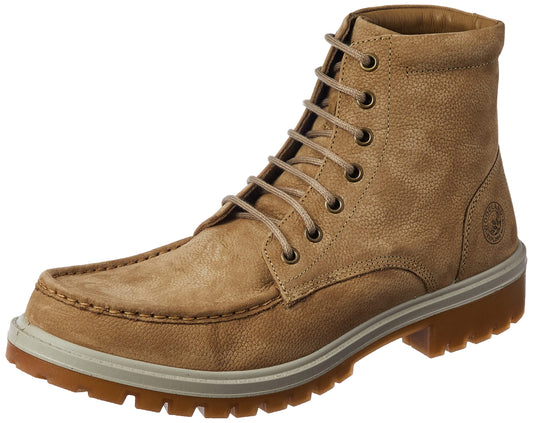 Woodland Men's Khaki Leather Boots-7 UK (41 EU) (GB 2660117ONW)