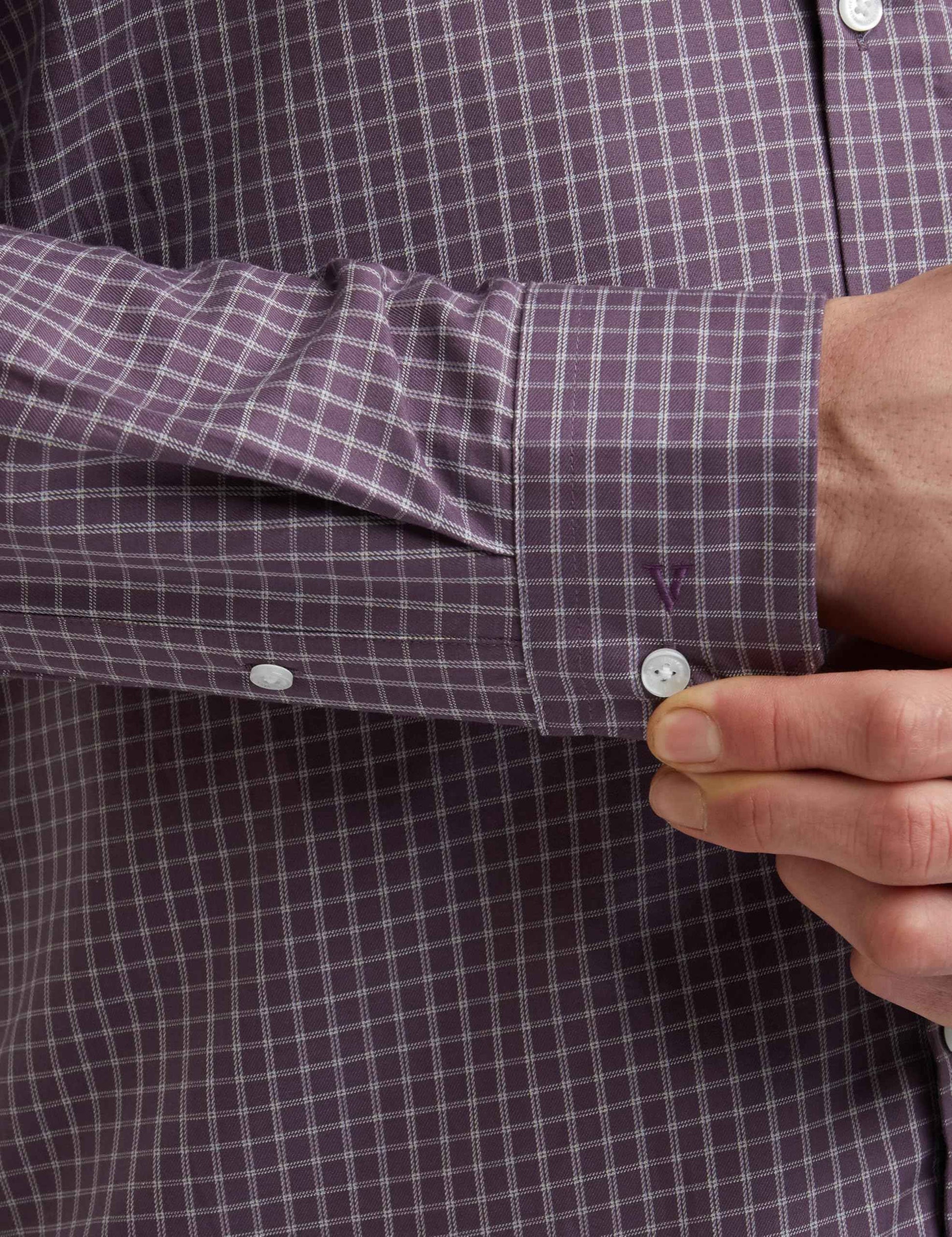 Van Heusen Men's Checkered Slim Fit Shirt (VHSFRSLBX71474_Multicolour 40)