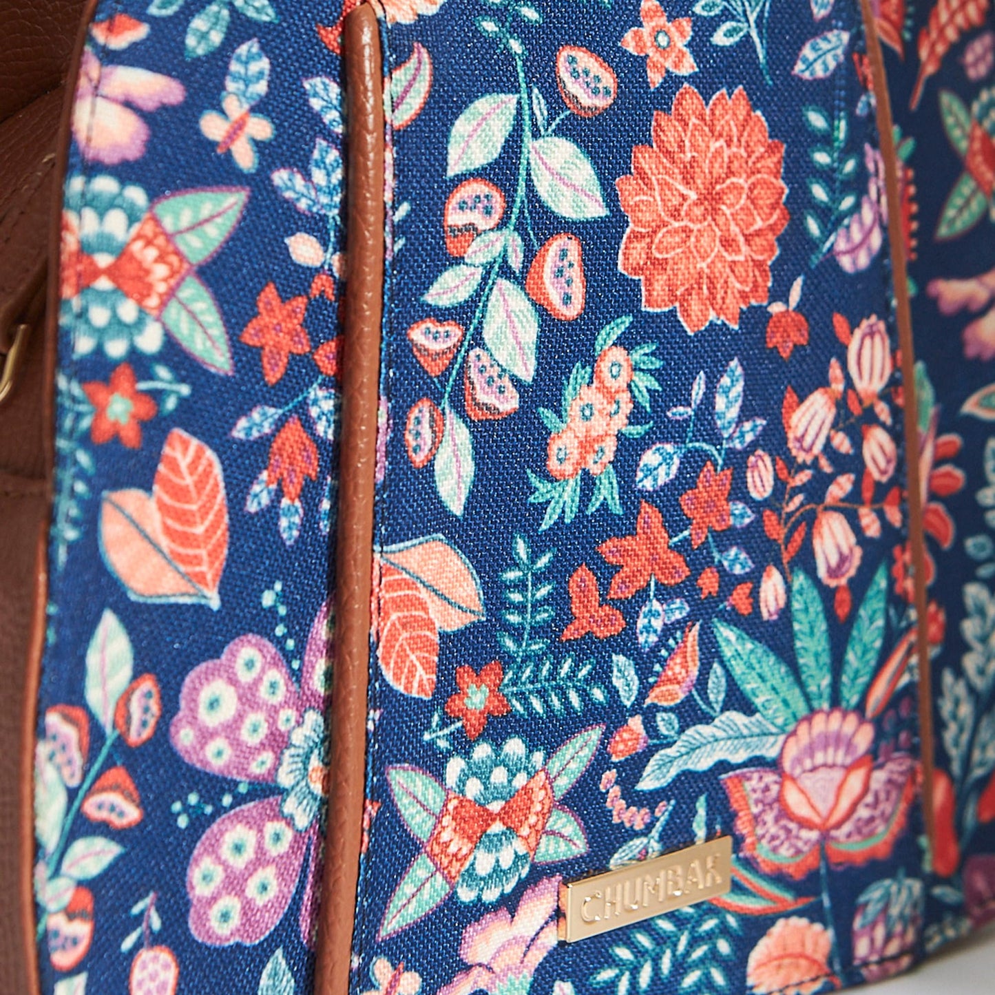 Chumbak Women's Office Tote Bag, Printed Canvas Shoulder Bag for College, Work and Travel, Stylish and Durable with Laptop Compartment