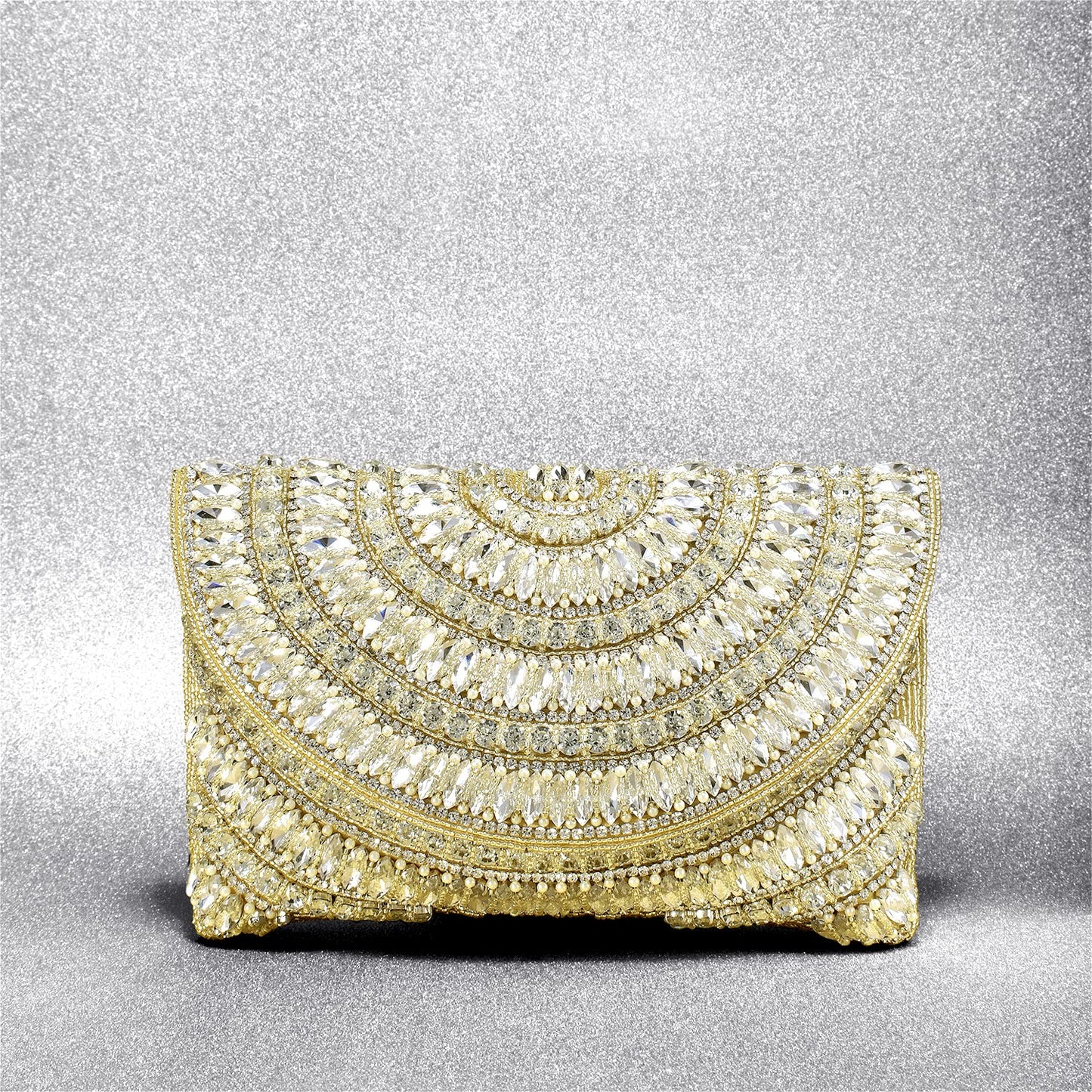 Peora Clutch Purses for Women Wedding Handmade Evening Handbags Party Bridal Clutch (C96G)