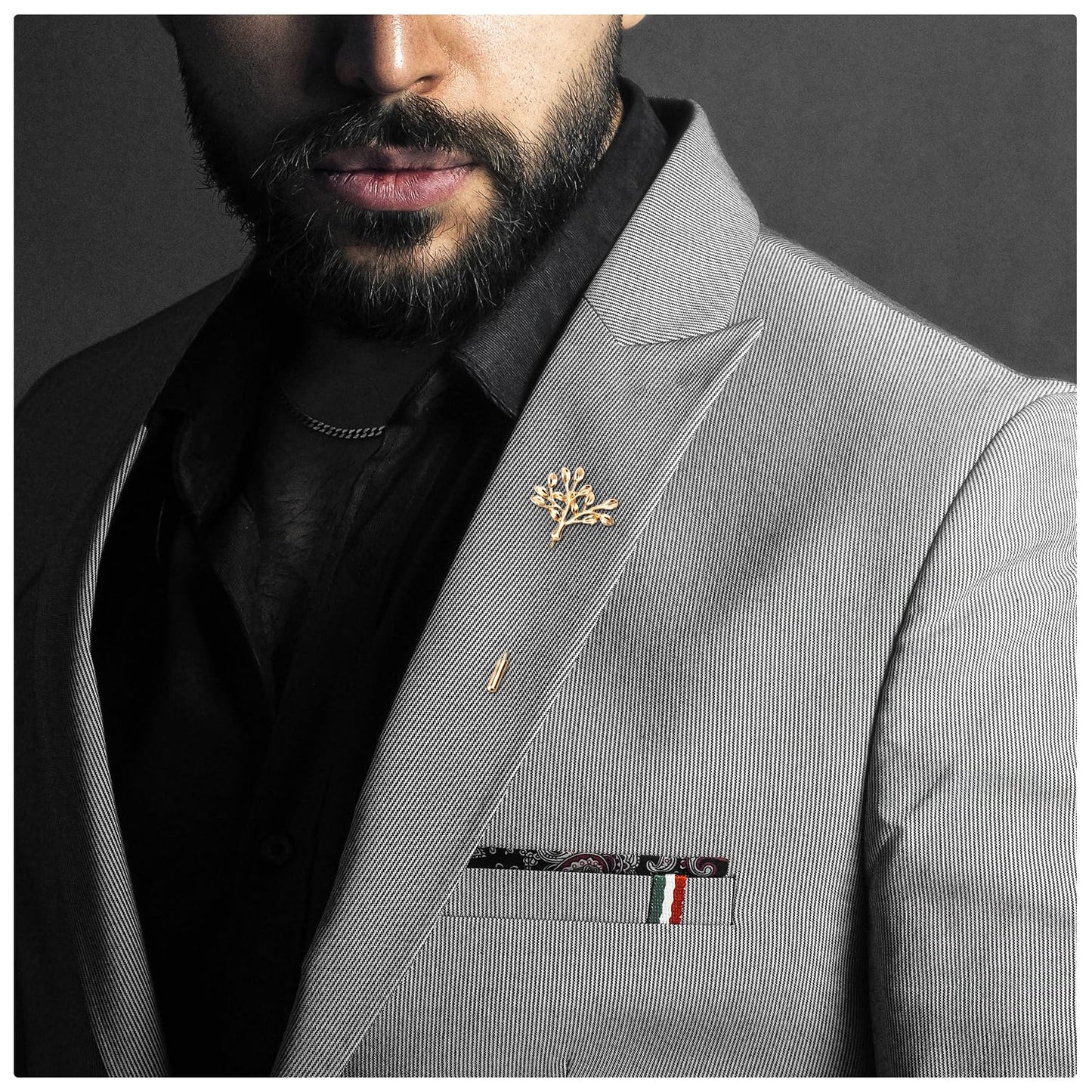 Wynameleri UJOY Lapel Pins Brooch Rose Gold Tree of Life Design