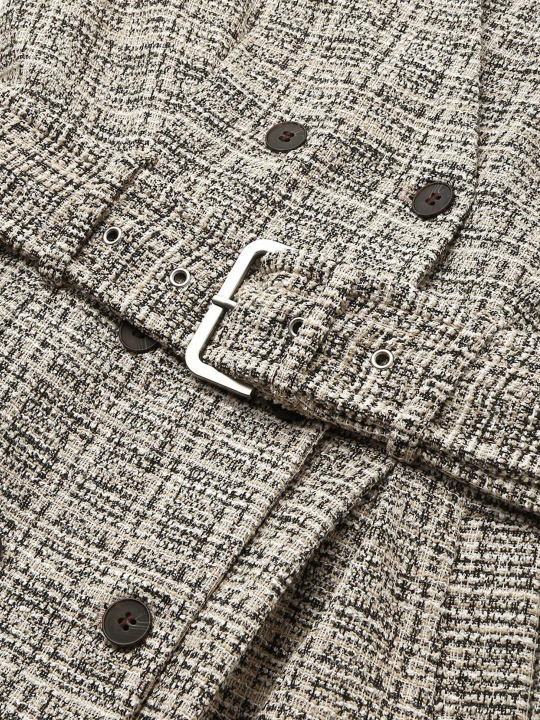 Calvin Klein Jeans Bodycon Polyester V-Neck Double-Breasted Coat