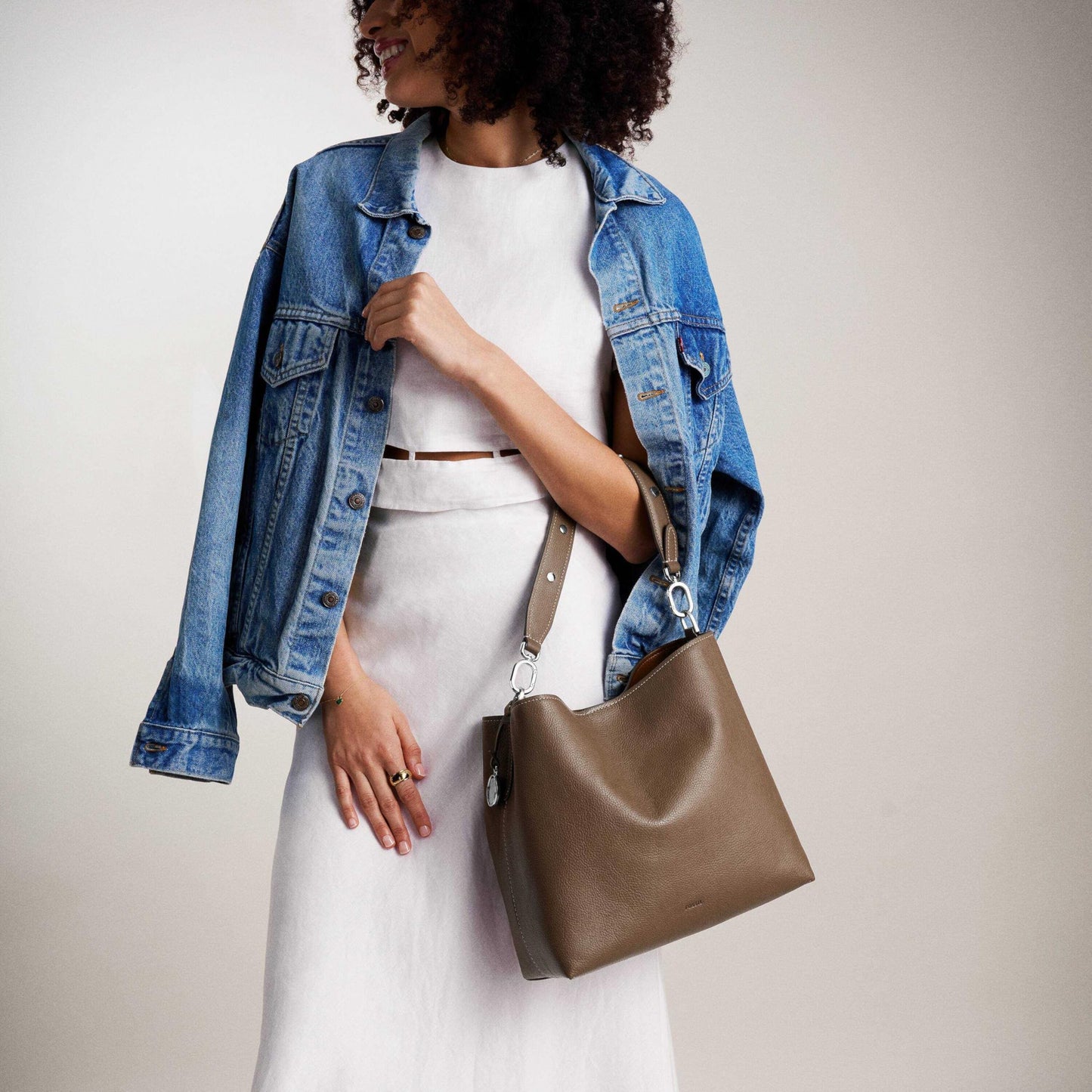 Fossil Women's Jessie Gray Shoulder Bag ZB11003793