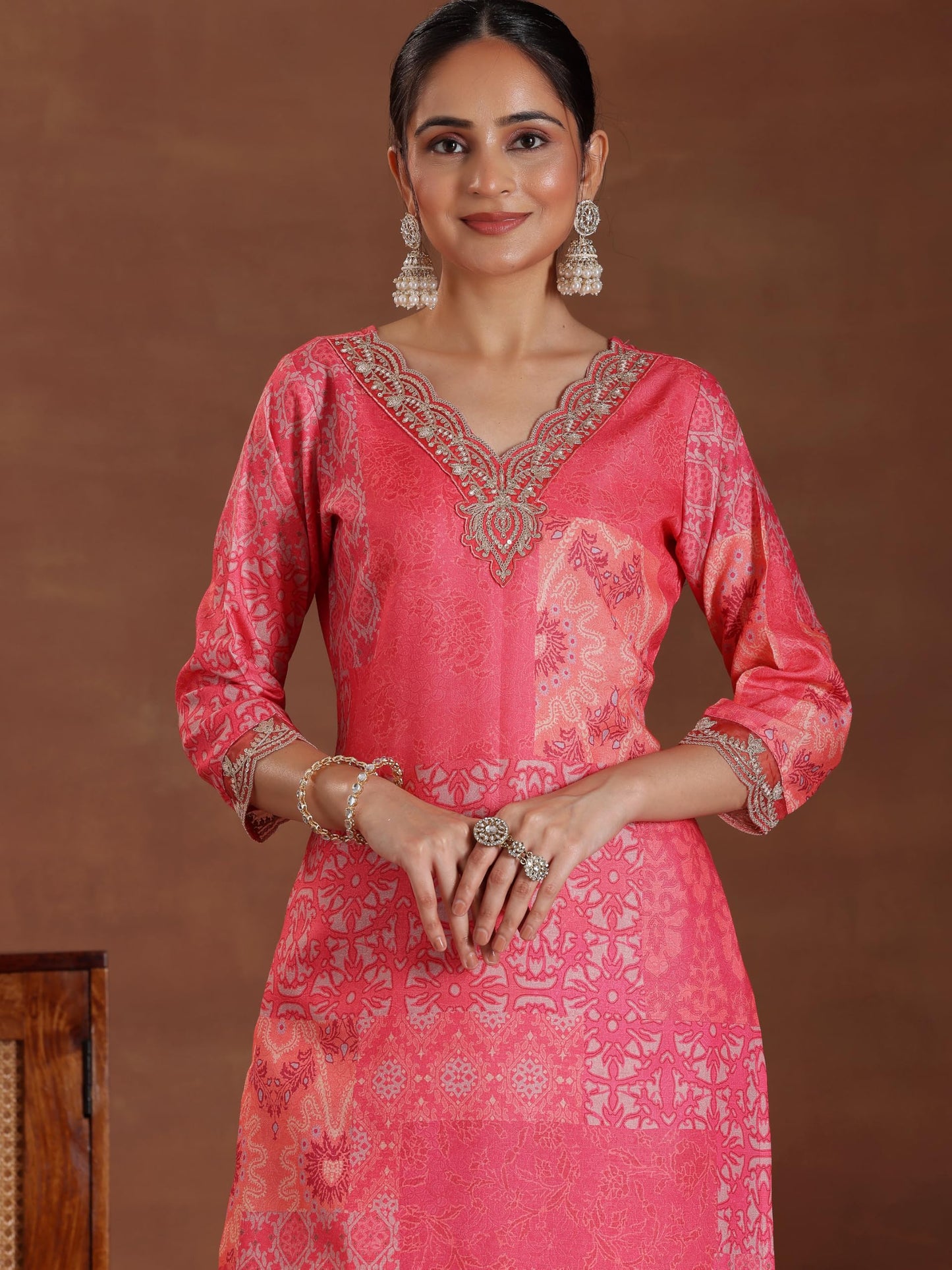 Libas Women's Linen Kurta Set (48672H