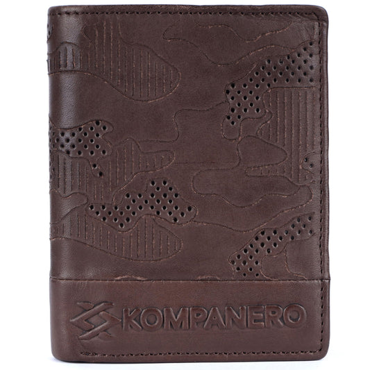 KOMPANERO Genuine Leather Wallet (C-13224-DARK Brown)