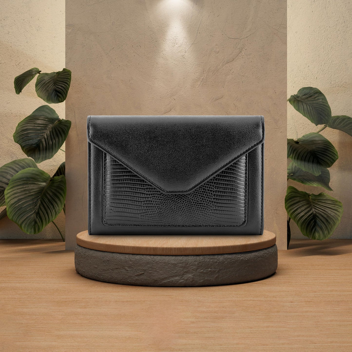 Fastrack Women's Faux Leather Casual Wallet,Black