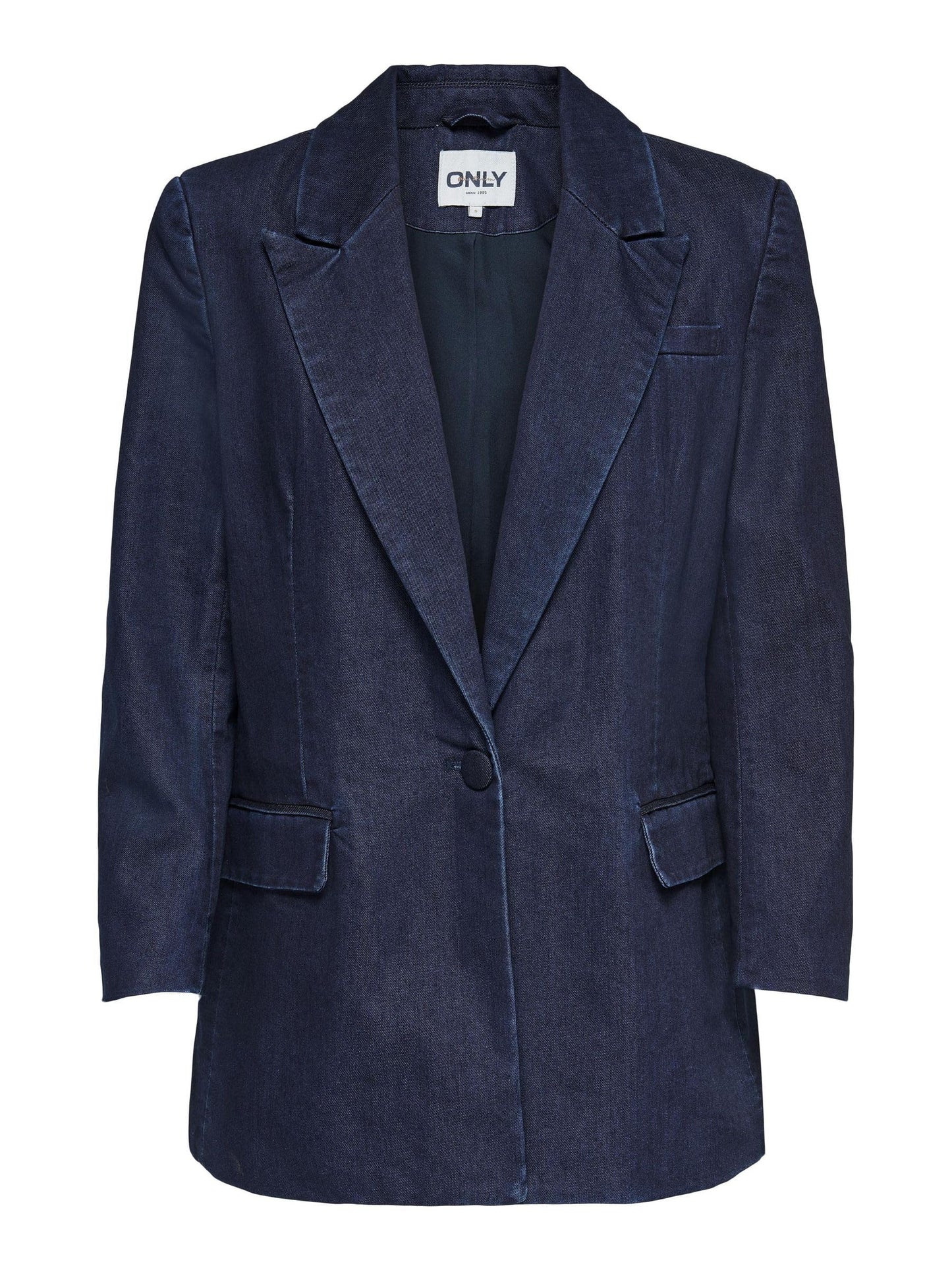 ONLY Regular Fit Blazer (122562501_Dark Blue Denim_S)