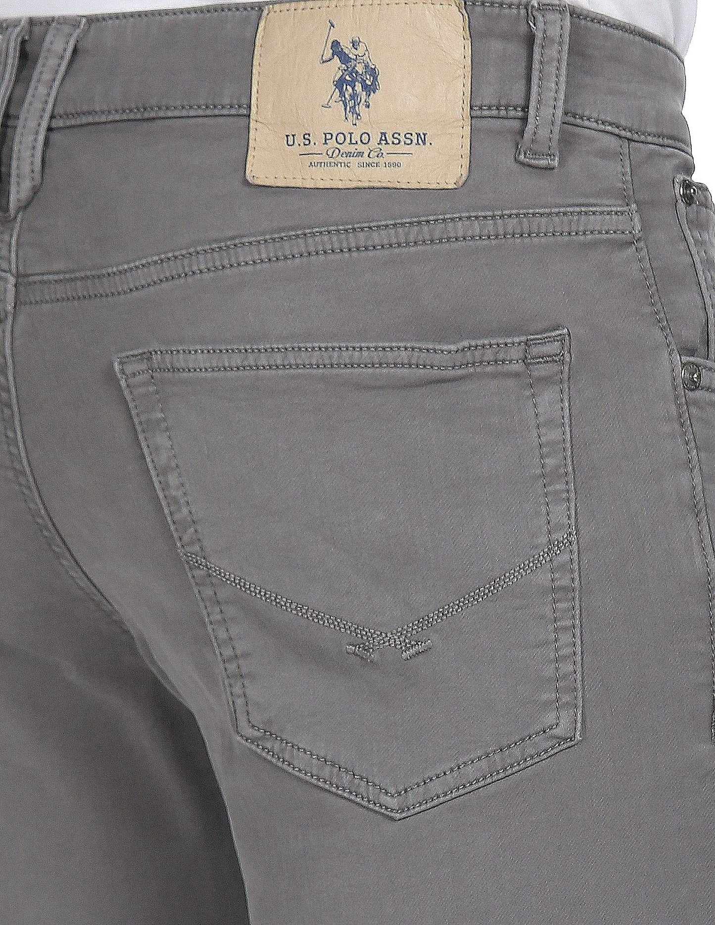 U.S. POLO ASSN. Men's Mid Rise Slim Jeans (UDJEN0472_Grey_32)