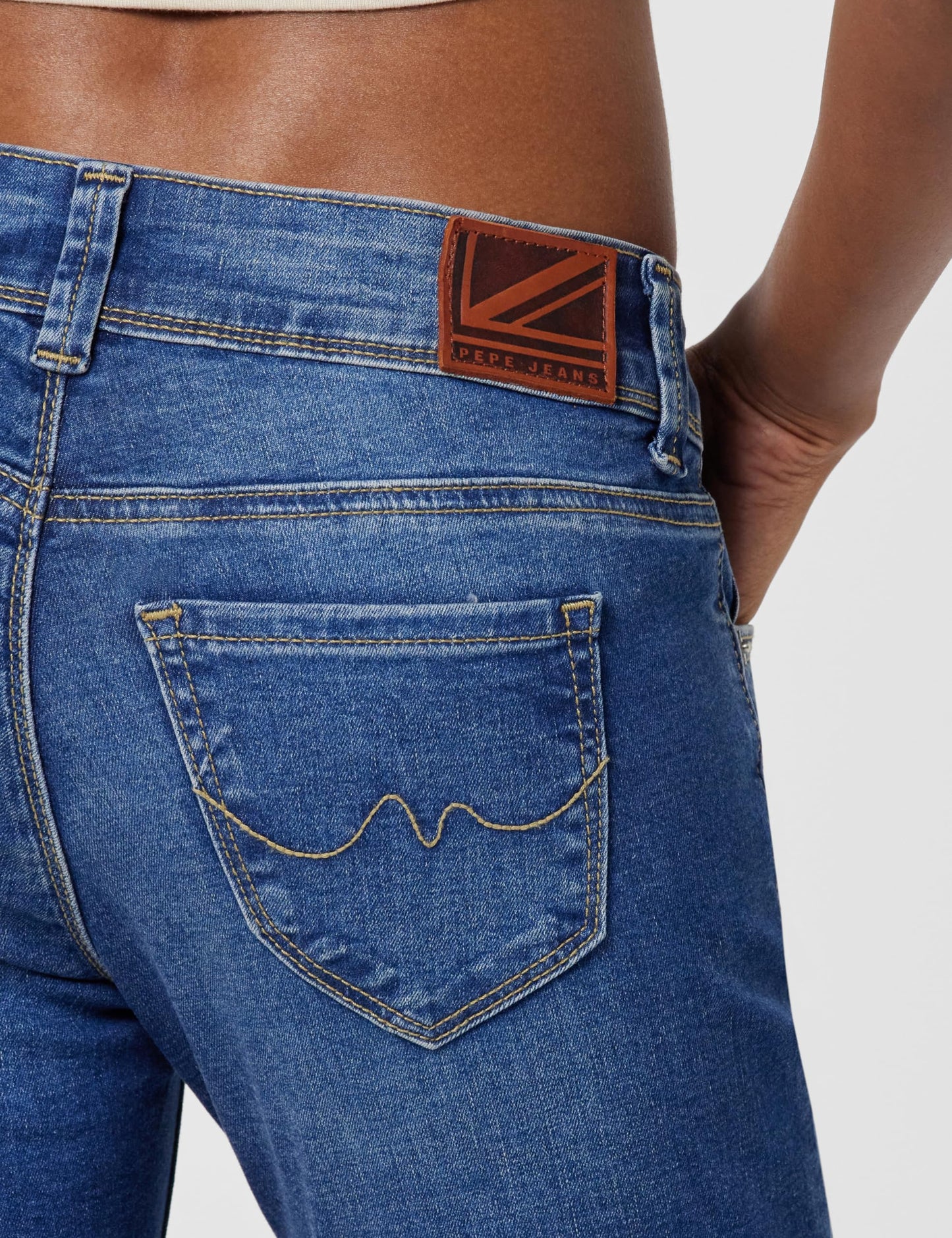 Pimlico Blue Mid Waist Flared Jeans