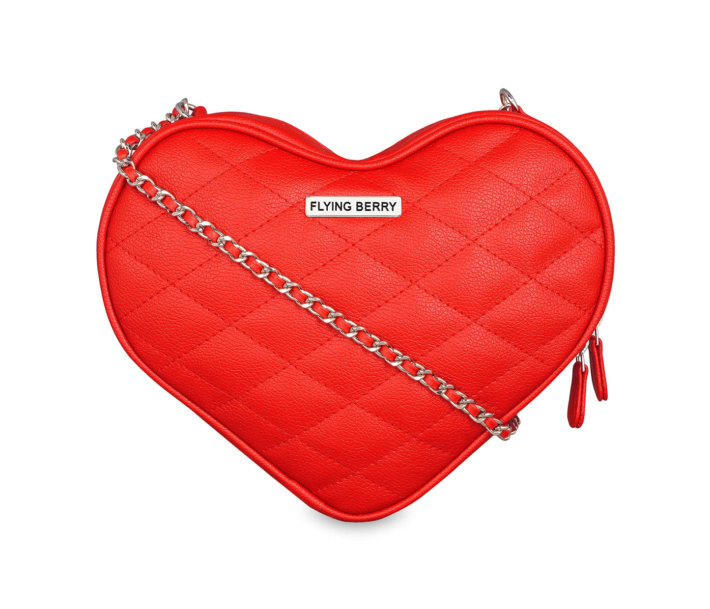 FLYING BERRY Womens Heart Shape Sling Bag (RED)