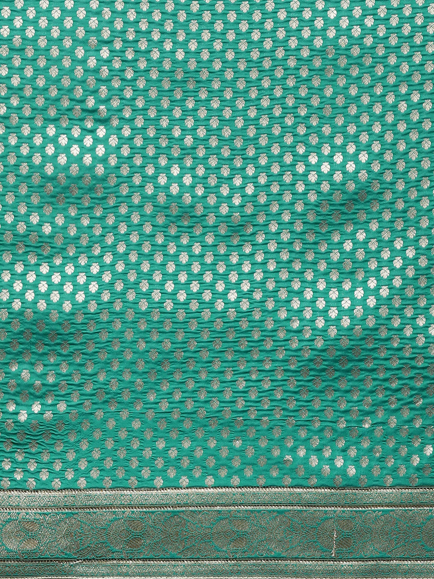 MOHEY Women's Ethnic Saree, All Over Boota, Border with Blouse Piece Traditional Womens Saree for Festival, Wedding, Party (Green)