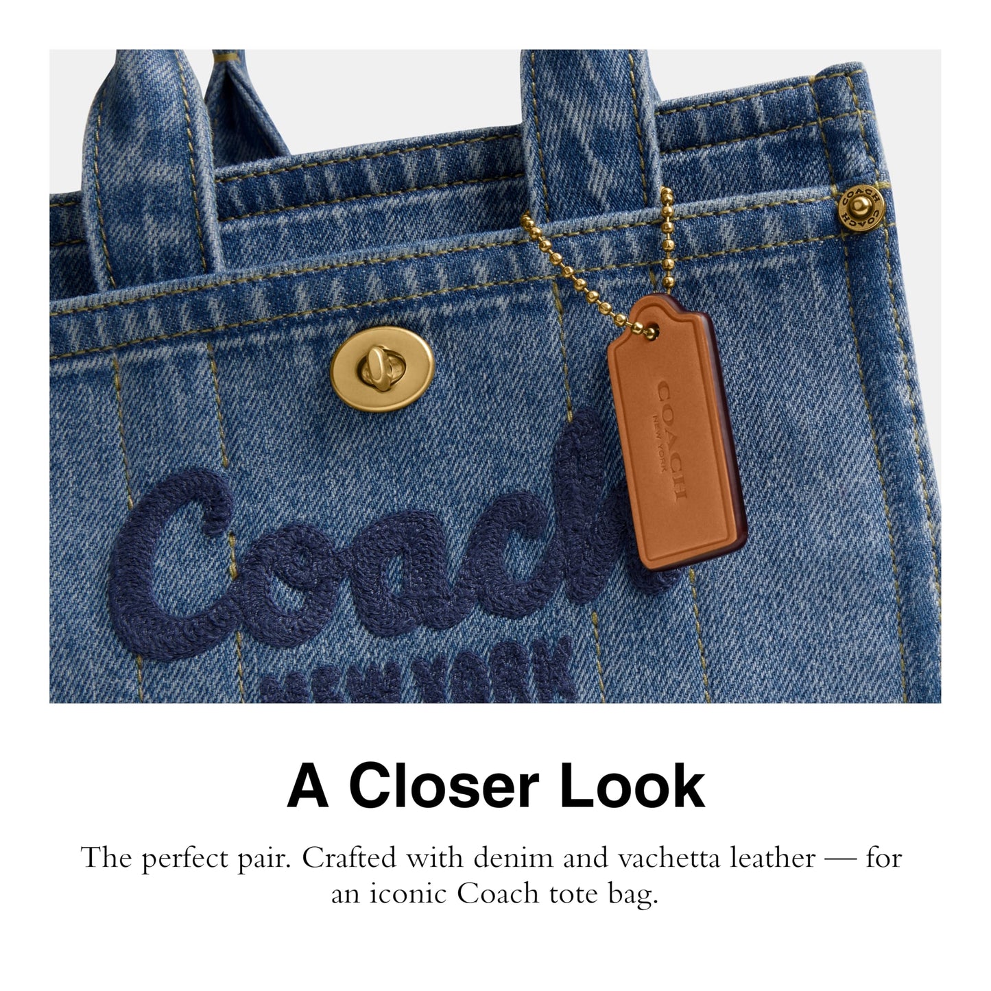 Coach Cargo Tote 20, Indigo, One Size, Cargo Tote 20