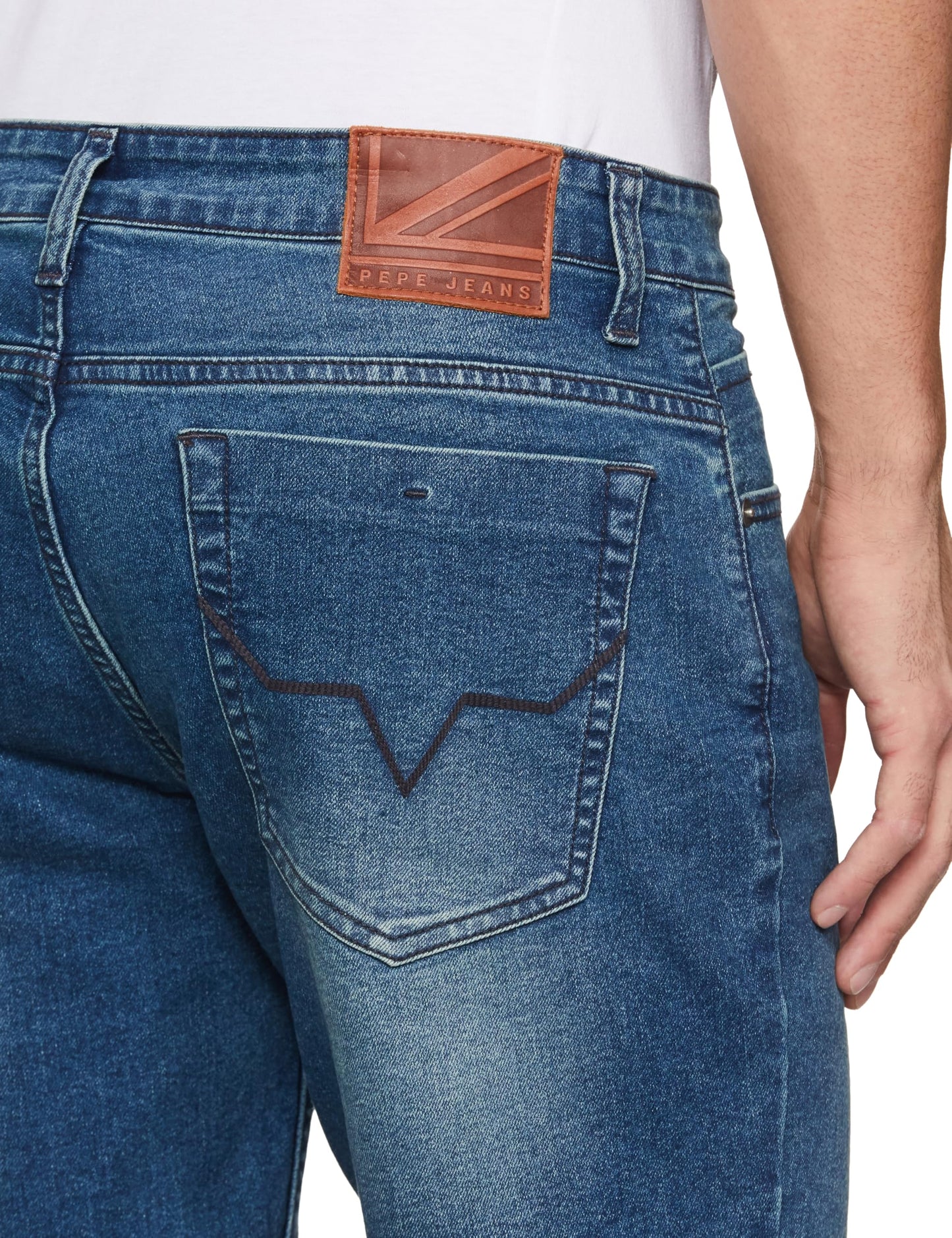 Pepe Jeans Men's Chino Shorts (PM208453J67_MED Dark Used_Blue