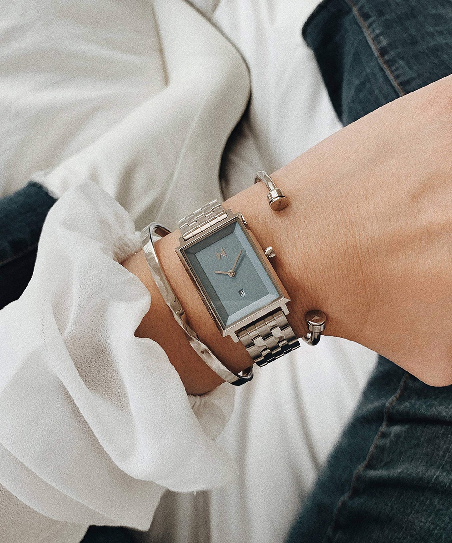 MVMT Signature Square Analog Blue Dial Women's Watch-D-MF03-SS