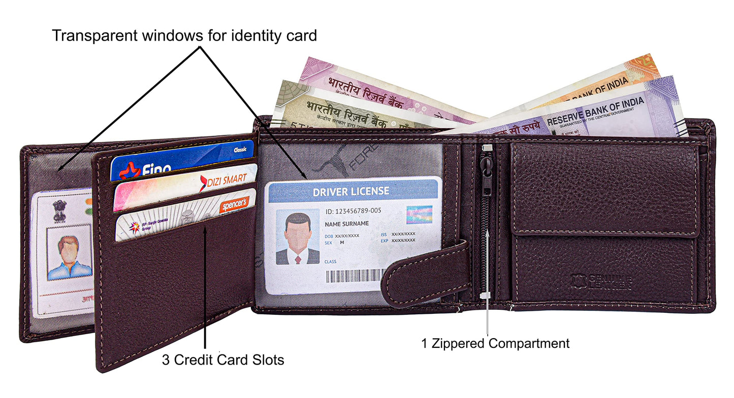 URBAN FOREST Ontario Brown/Sand Leather Wallet for Men