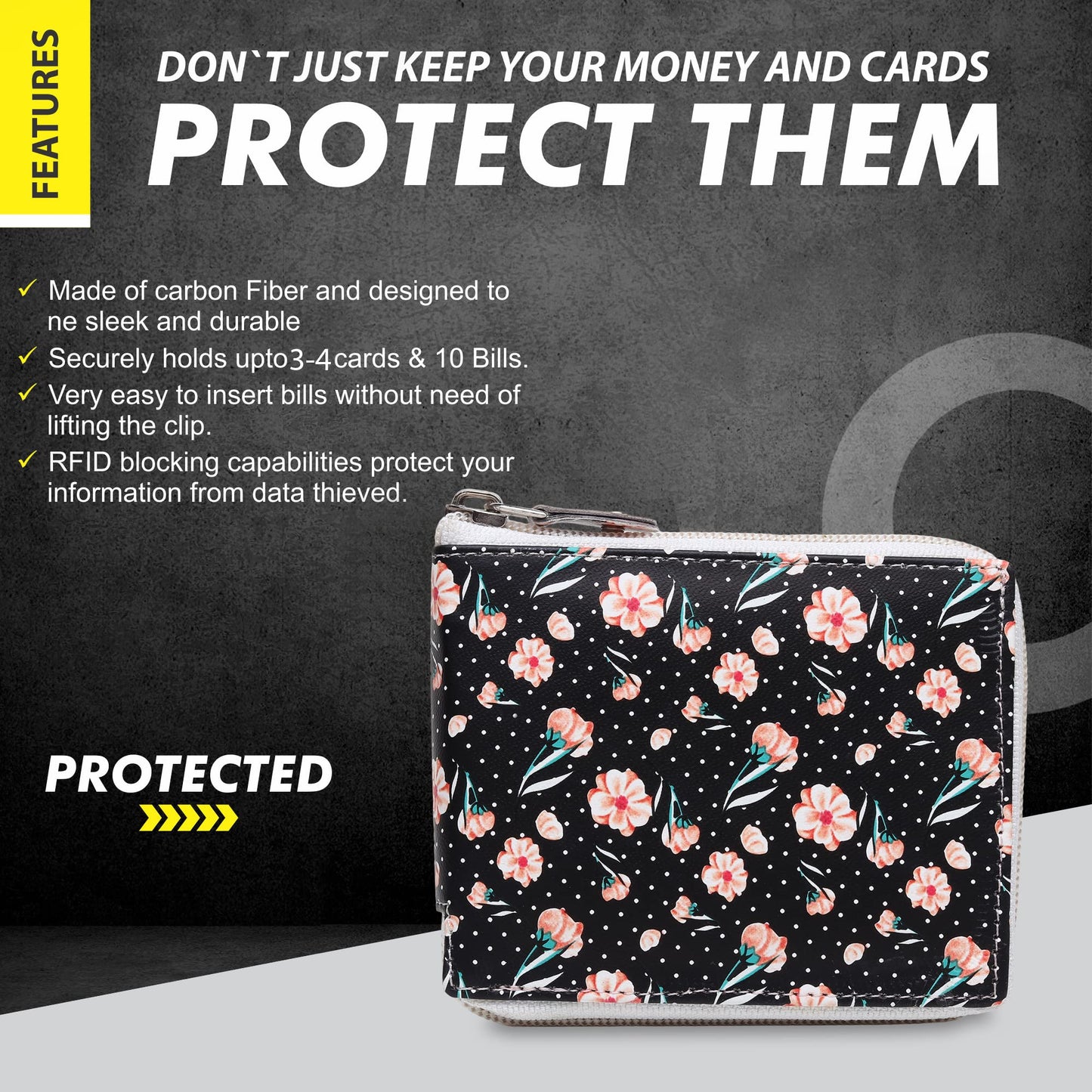 TnW Small Women's Wallet -PU Leather Multi Wallets | Credit Card Holder | Coin Purse Zipper -Small Secure Card Case/Gift Wallet for Women