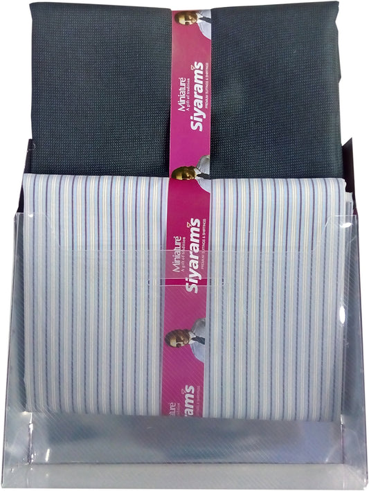 Siyaram's Men's SolidUnstitched 2.25 M Trouser And Shirt Fabric Combo (Multicolour, Free Size), Synthetic