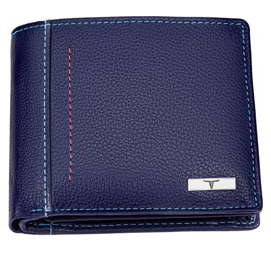 URBAN FOREST Bennette Blue Leather Wallet for Men