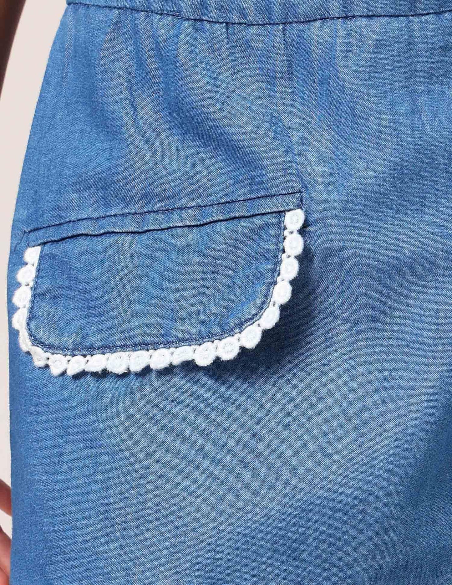 U.S. POLO ASSN. Cotton Western Skirt Blue