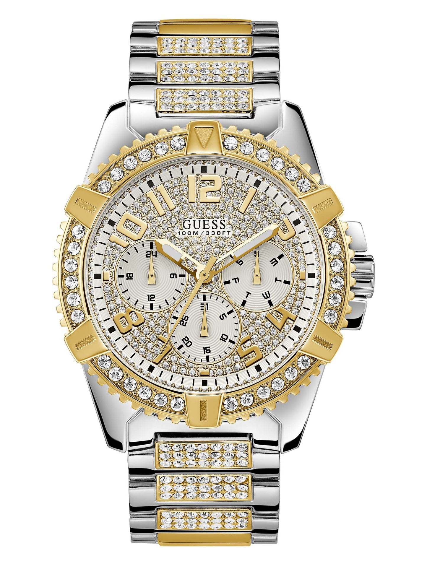 GUESS Men's Quartz Stainless Steel Casual Watch, Color:Two Tone (Model: U0799G4)
