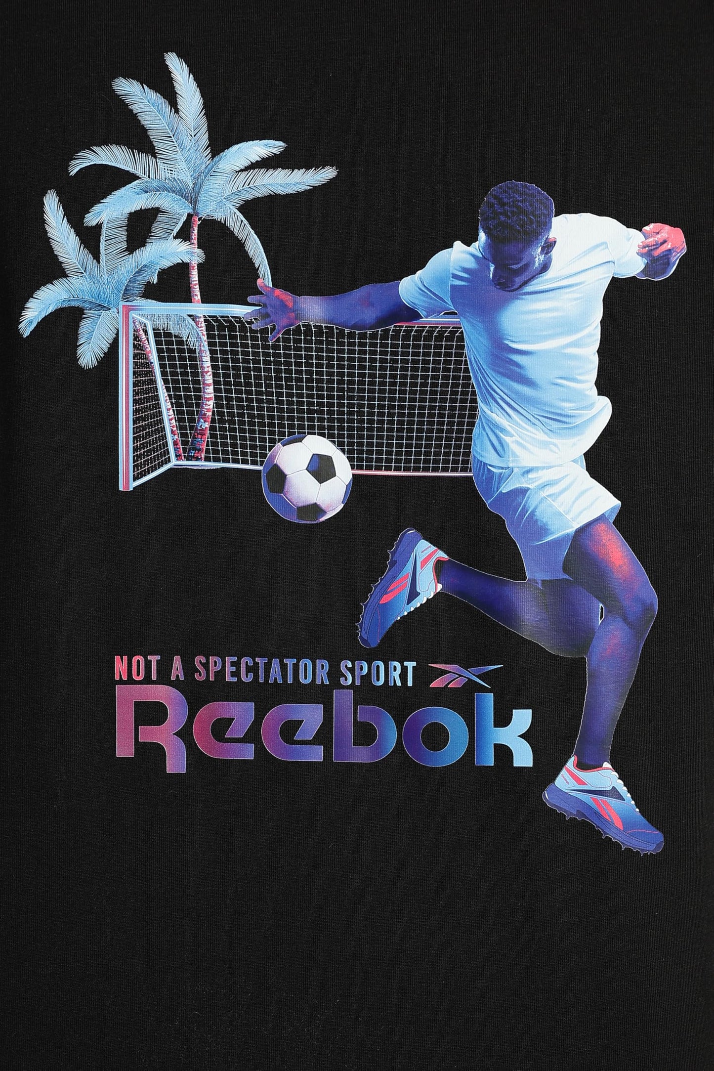 Reebok Men's Regular Fit T-Shirt (RMKCAA0943_Jet Black