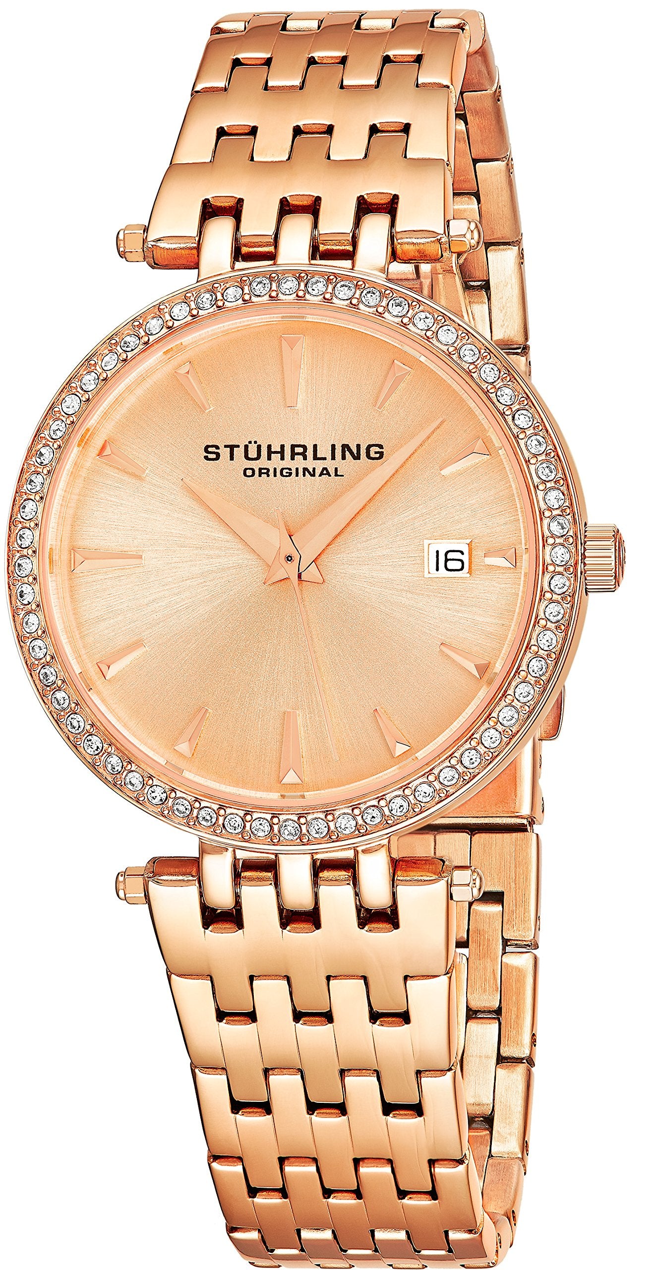 Stuhrling Original Vogue Analog Rose Gold Dial Women's Watch-3929
